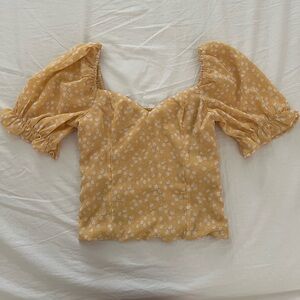 Abercrombie & Fitch Yellow Floral Blouse